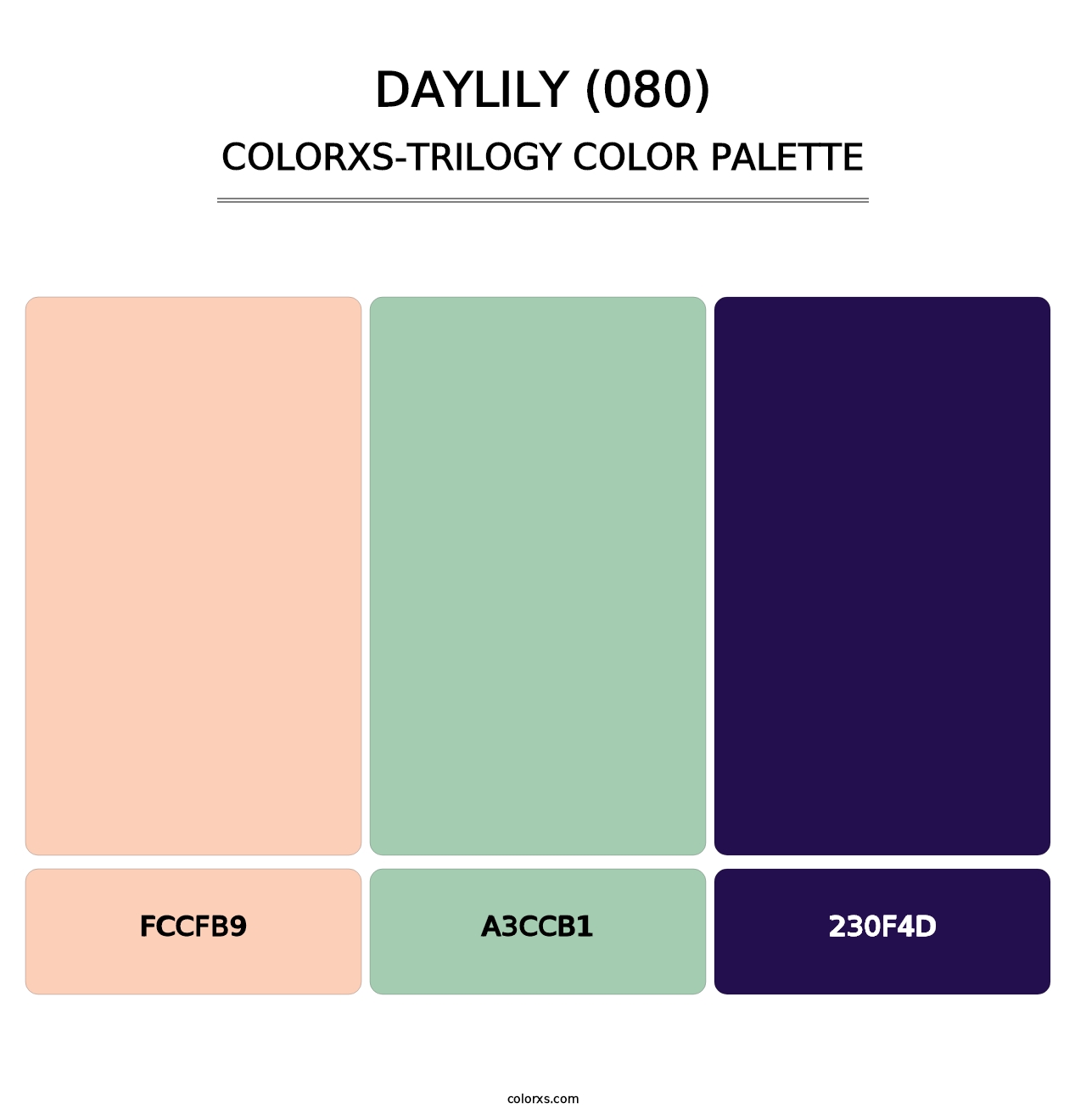 Daylily (080) - Colorxs Trilogy Palette