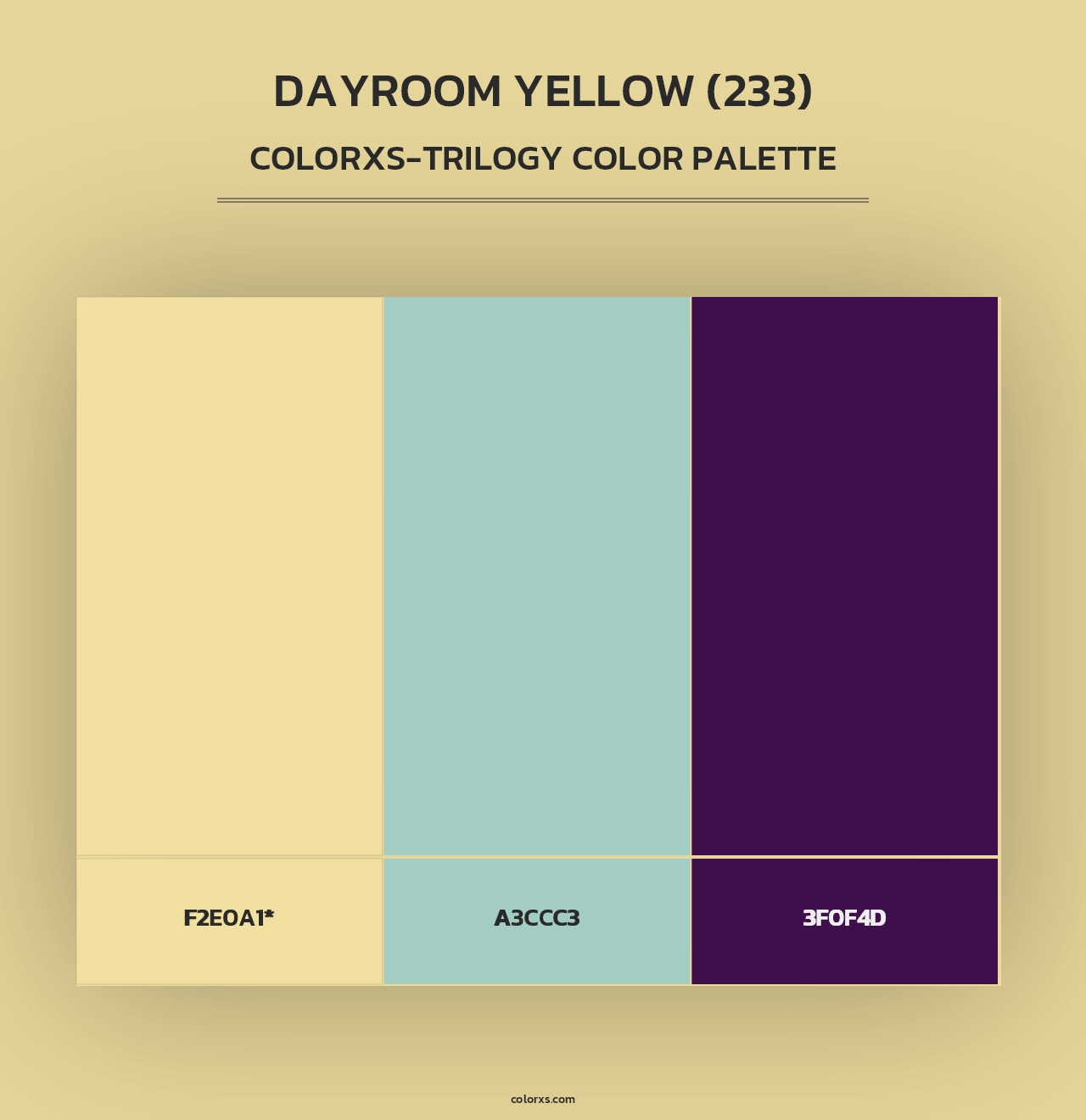 Dayroom Yellow (233) - Colorxs Trilogy Palette