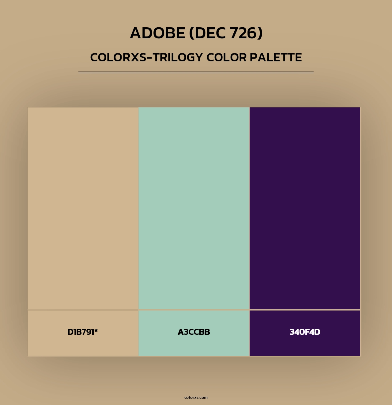Adobe (DEC 726) - Colorxs Trilogy Palette