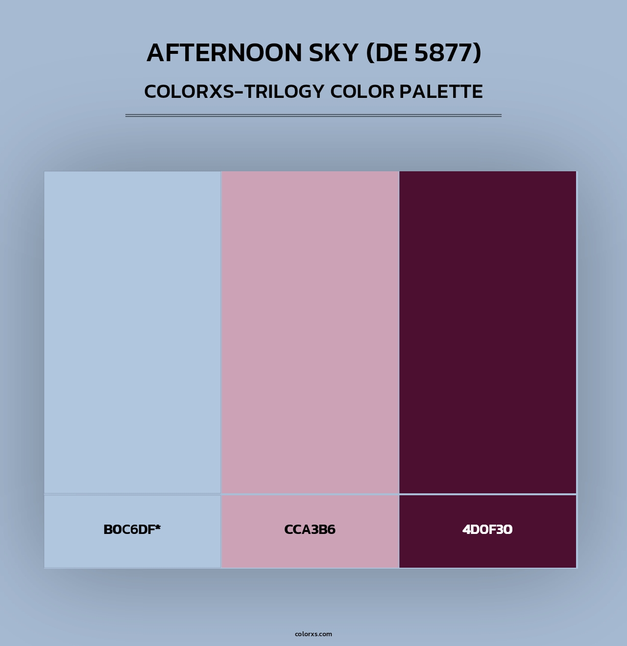 Afternoon Sky (DE 5877) - Colorxs Trilogy Palette