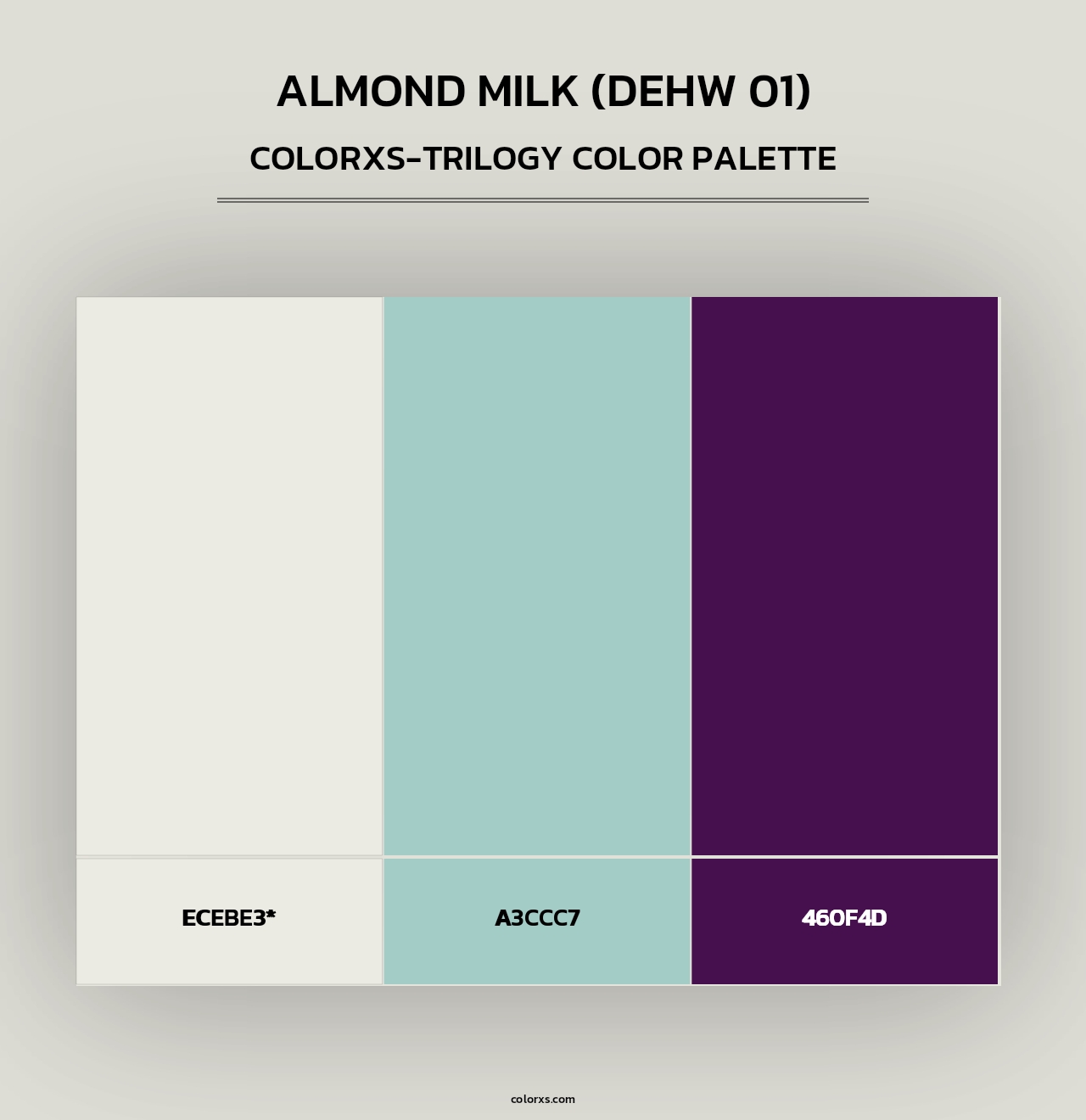 Almond Milk (DEHW 01) - Colorxs Trilogy Palette
