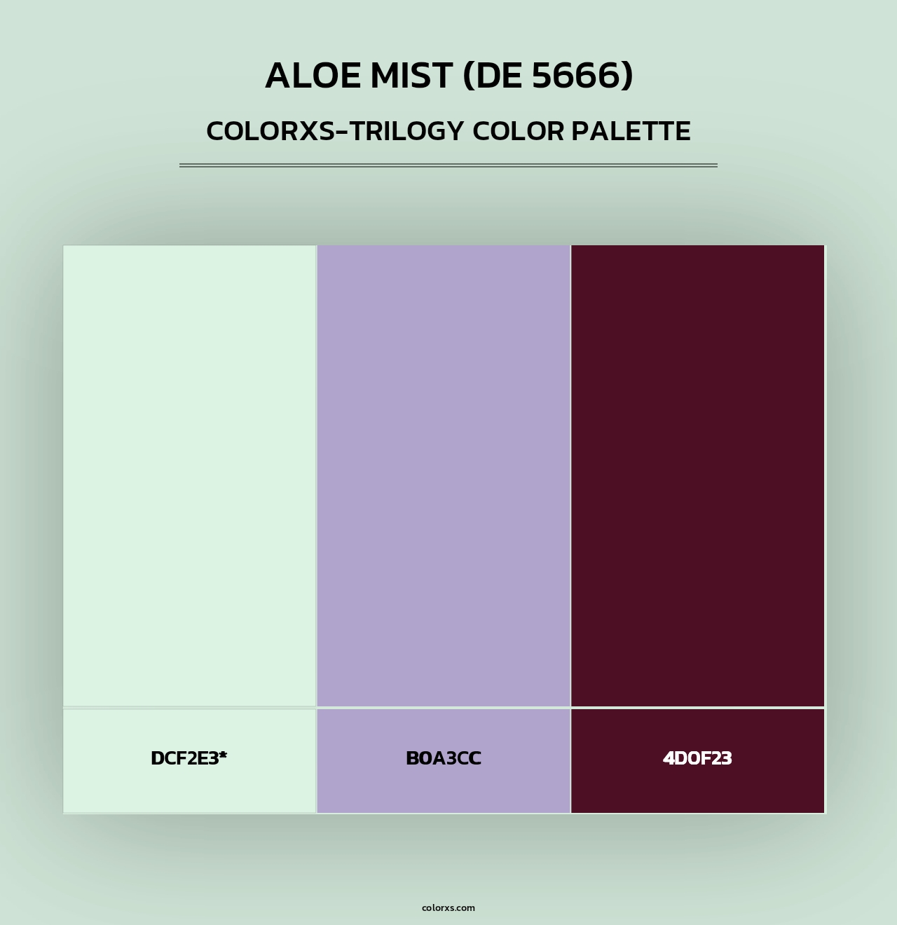 Aloe Mist (DE 5666) - Colorxs Trilogy Palette