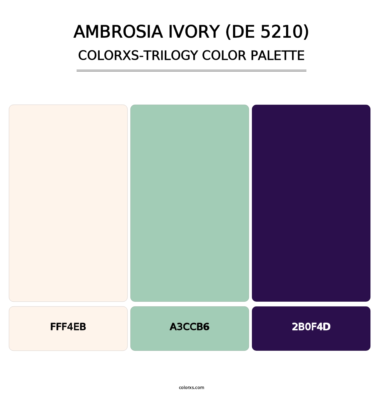 Ambrosia Ivory (DE 5210) - Colorxs Trilogy Palette