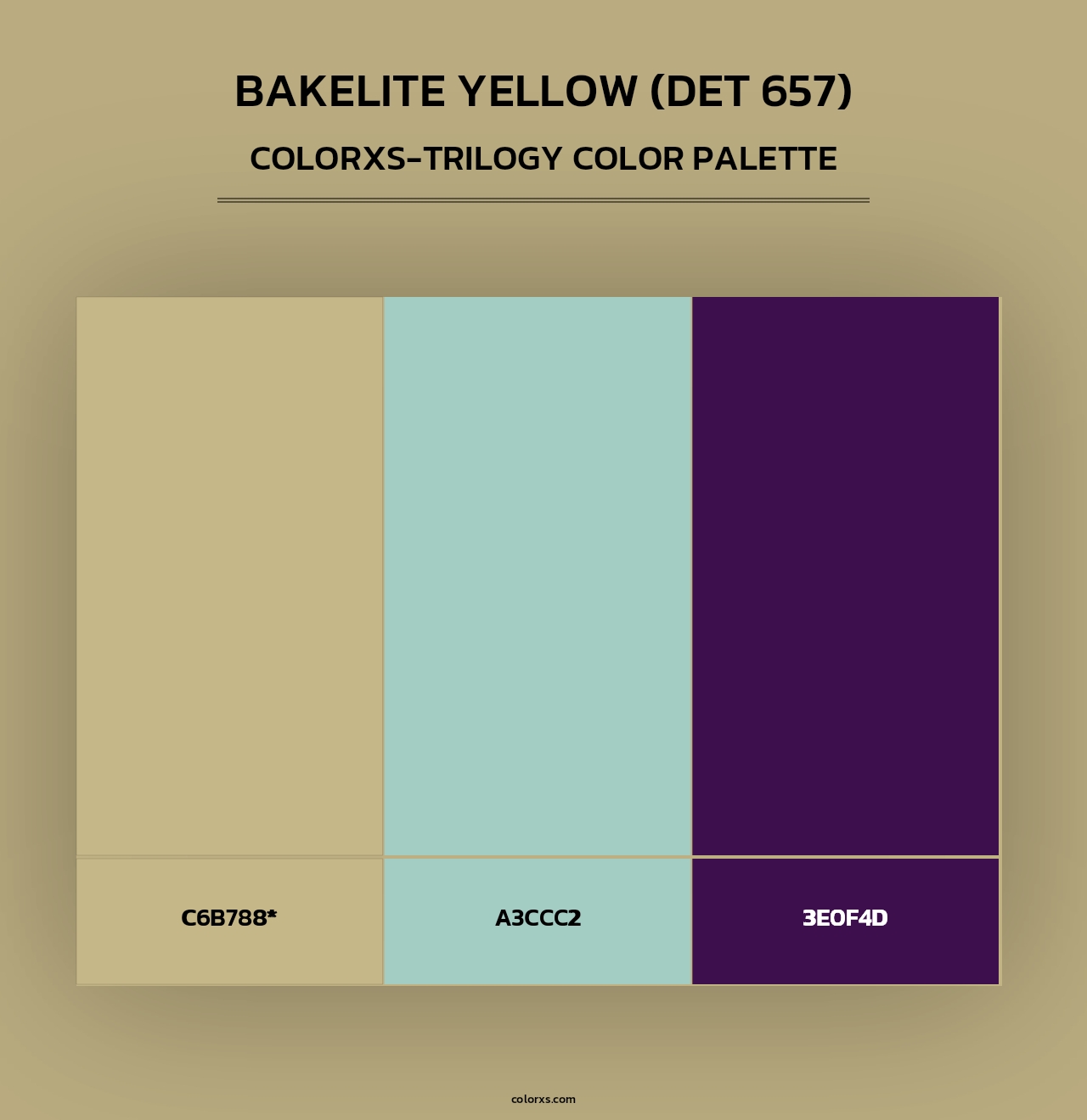 Bakelite Yellow (DET 657) - Colorxs Trilogy Palette