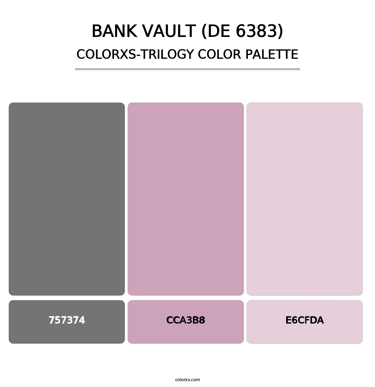 Bank Vault (DE 6383) - Colorxs Trilogy Palette