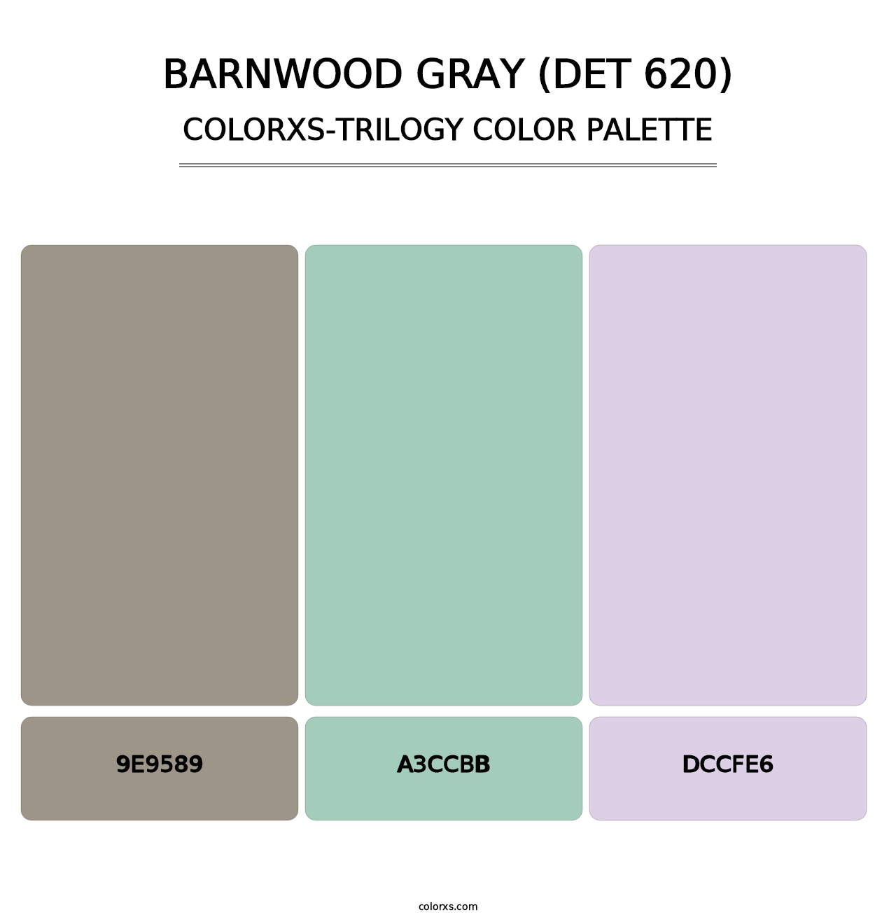 Barnwood Gray (DET 620) - Colorxs Trilogy Palette