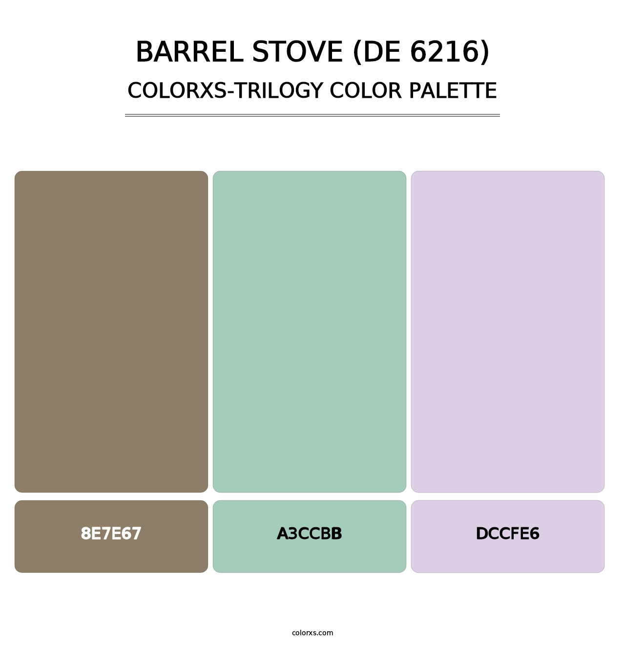 Barrel Stove (DE 6216) - Colorxs Trilogy Palette
