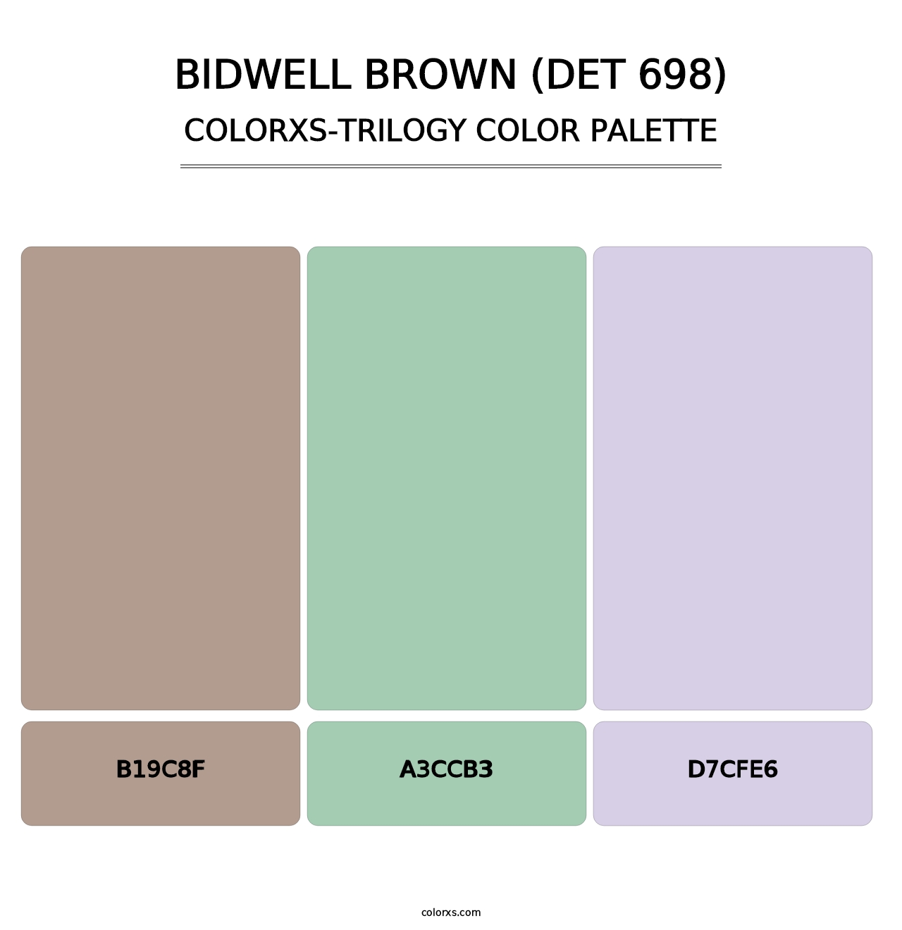 Bidwell Brown (DET 698) - Colorxs Trilogy Palette