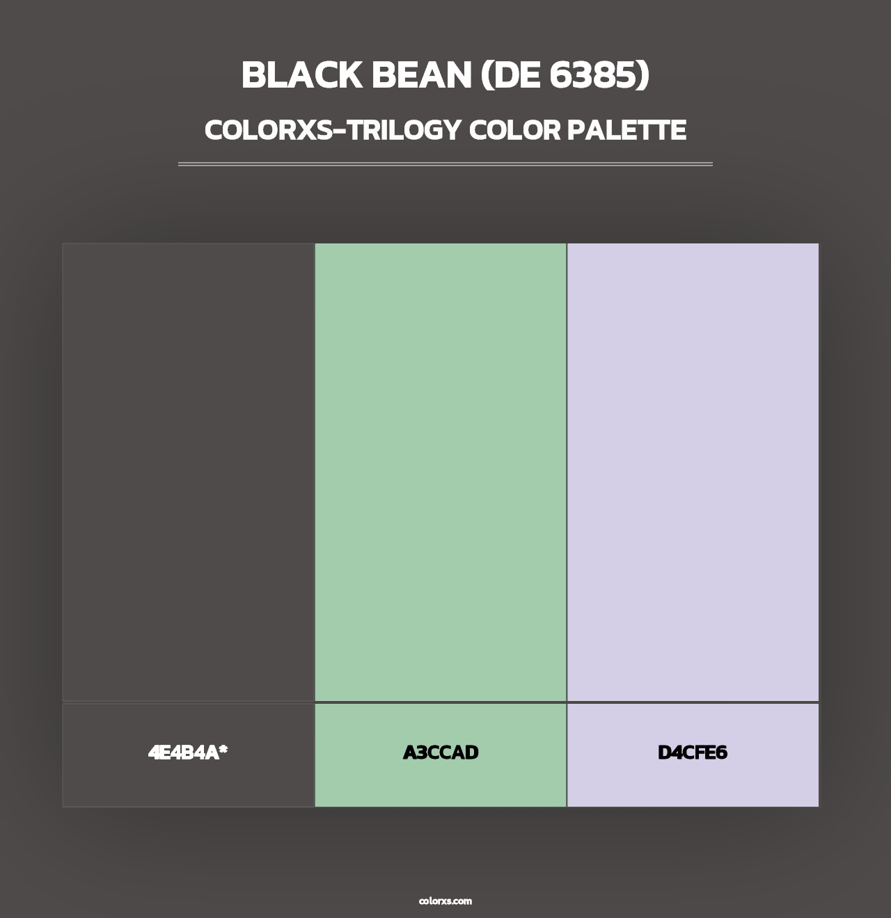Black Bean (DE 6385) - Colorxs Trilogy Palette
