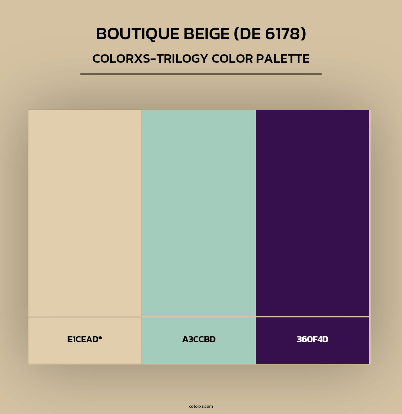 Boutique Beige (DE 6178) - Colorxs Trilogy Palette