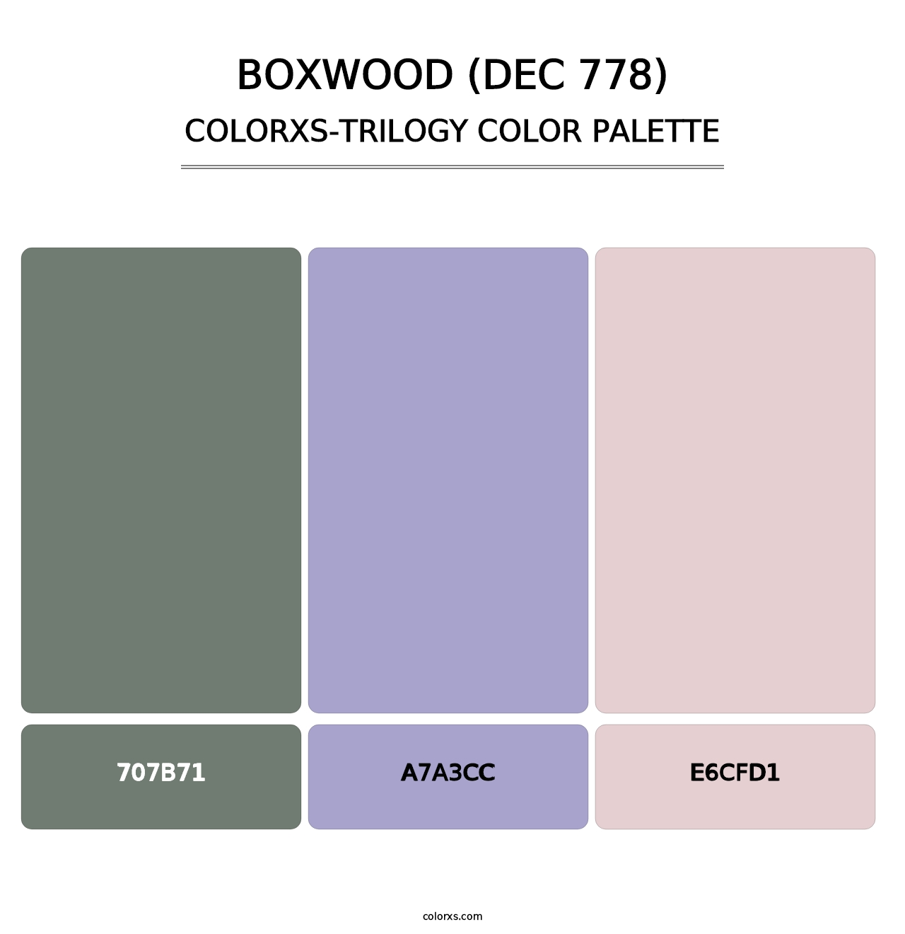 Boxwood (DEC 778) - Colorxs Trilogy Palette