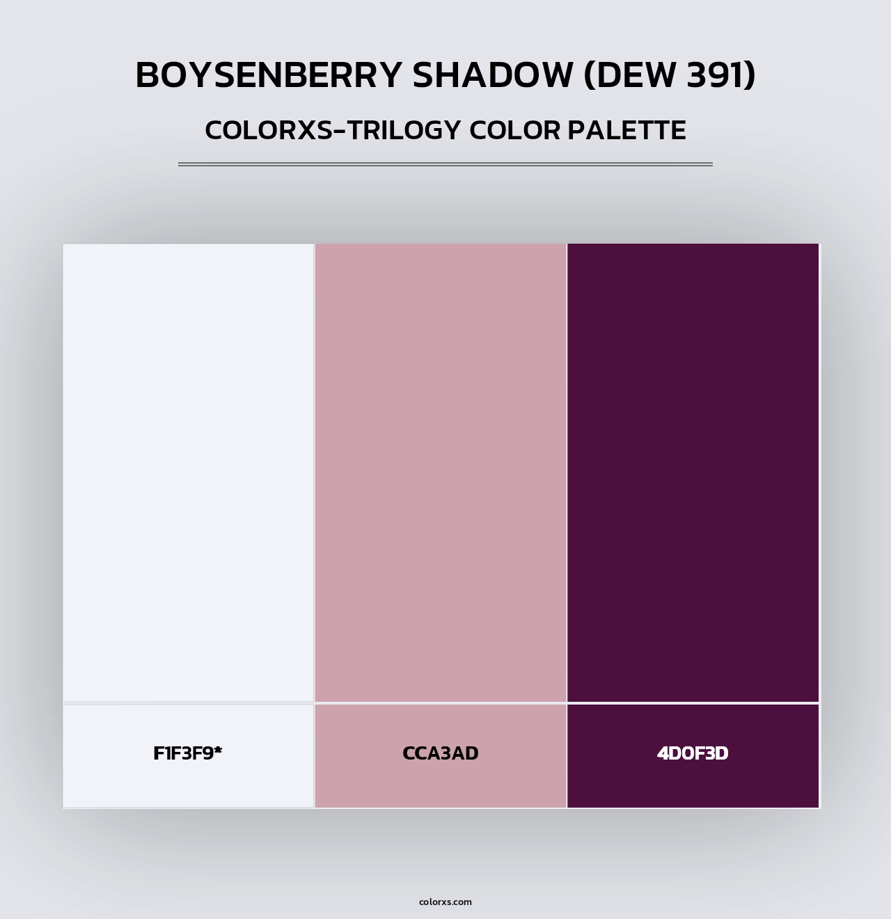 Boysenberry Shadow (DEW 391) - Colorxs Trilogy Palette