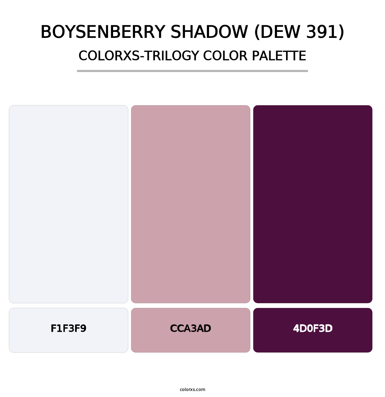 Boysenberry Shadow (DEW 391) - Colorxs Trilogy Palette