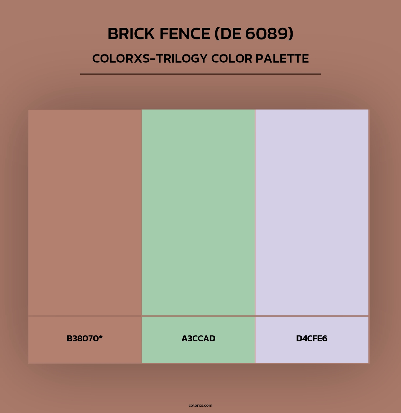 Brick Fence (DE 6089) - Colorxs Trilogy Palette