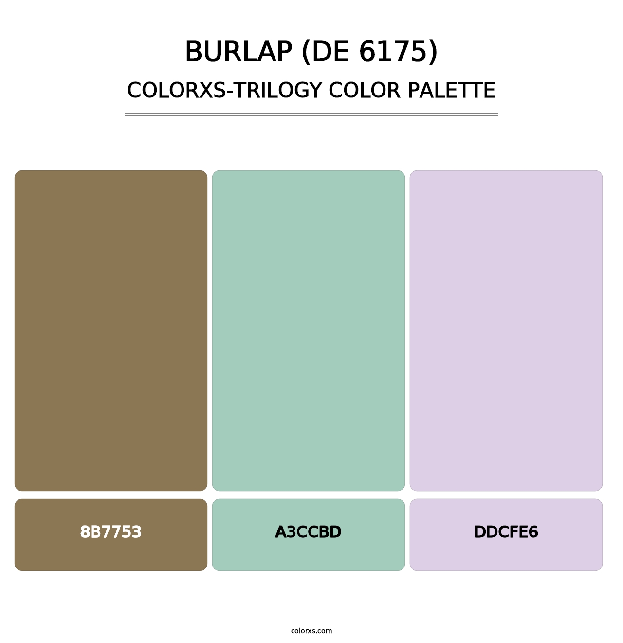 Burlap (DE 6175) - Colorxs Trilogy Palette