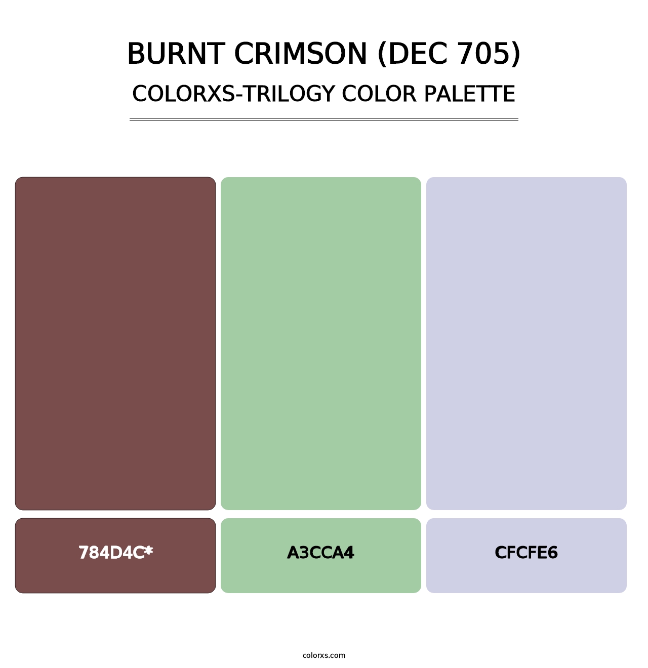 Burnt Crimson (DEC 705) - Colorxs Trilogy Palette