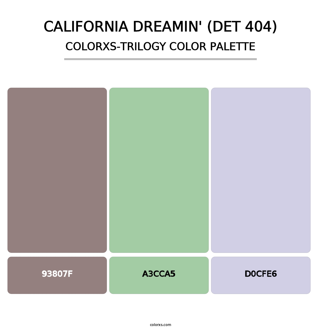 California Dreamin' (DET 404) - Colorxs Trilogy Palette
