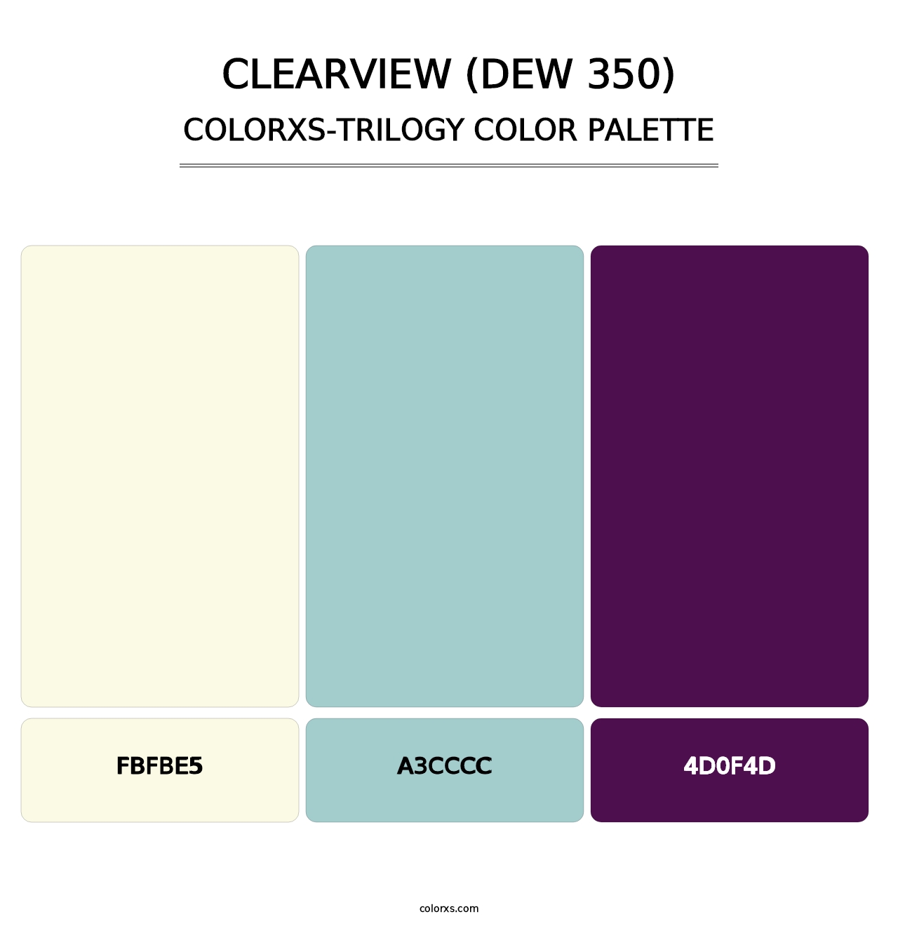 Clearview (DEW 350) - Colorxs Trilogy Palette