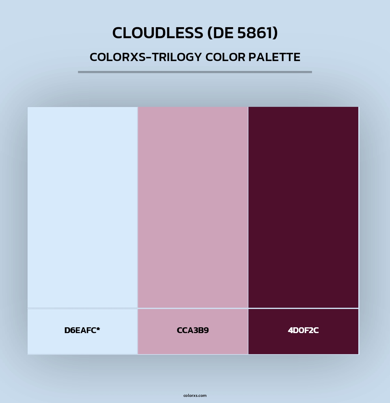Cloudless (DE 5861) - Colorxs Trilogy Palette