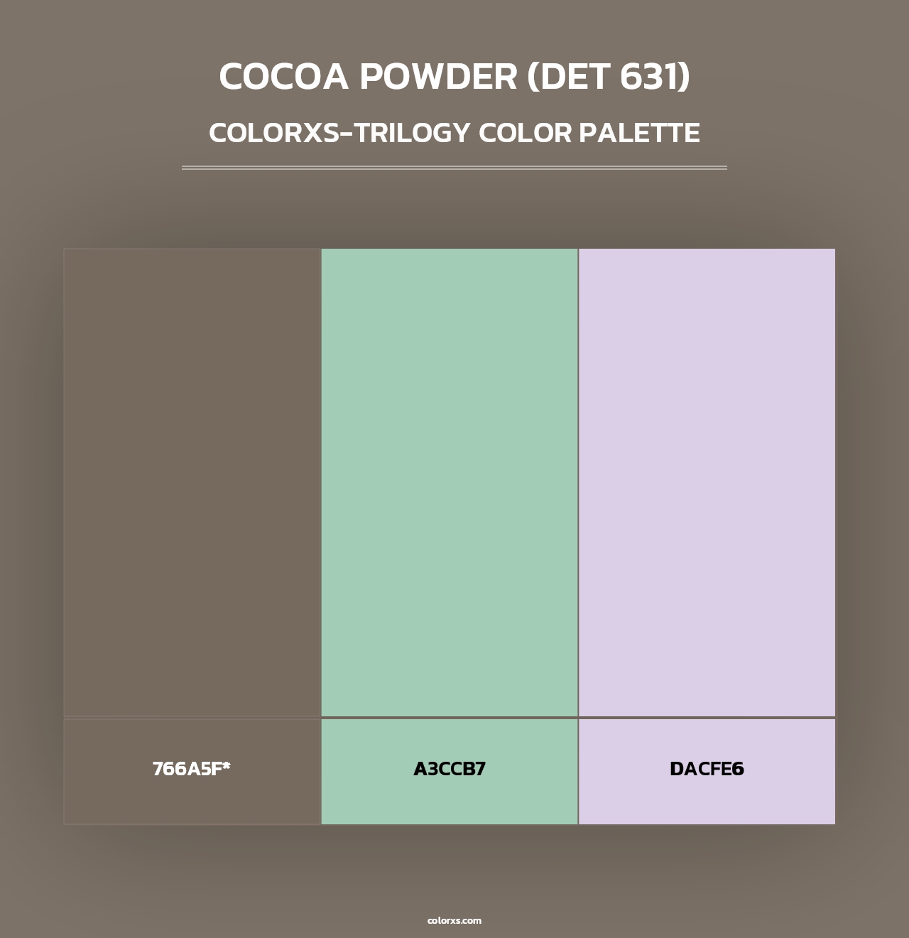 Cocoa Powder (DET 631) - Colorxs Trilogy Palette