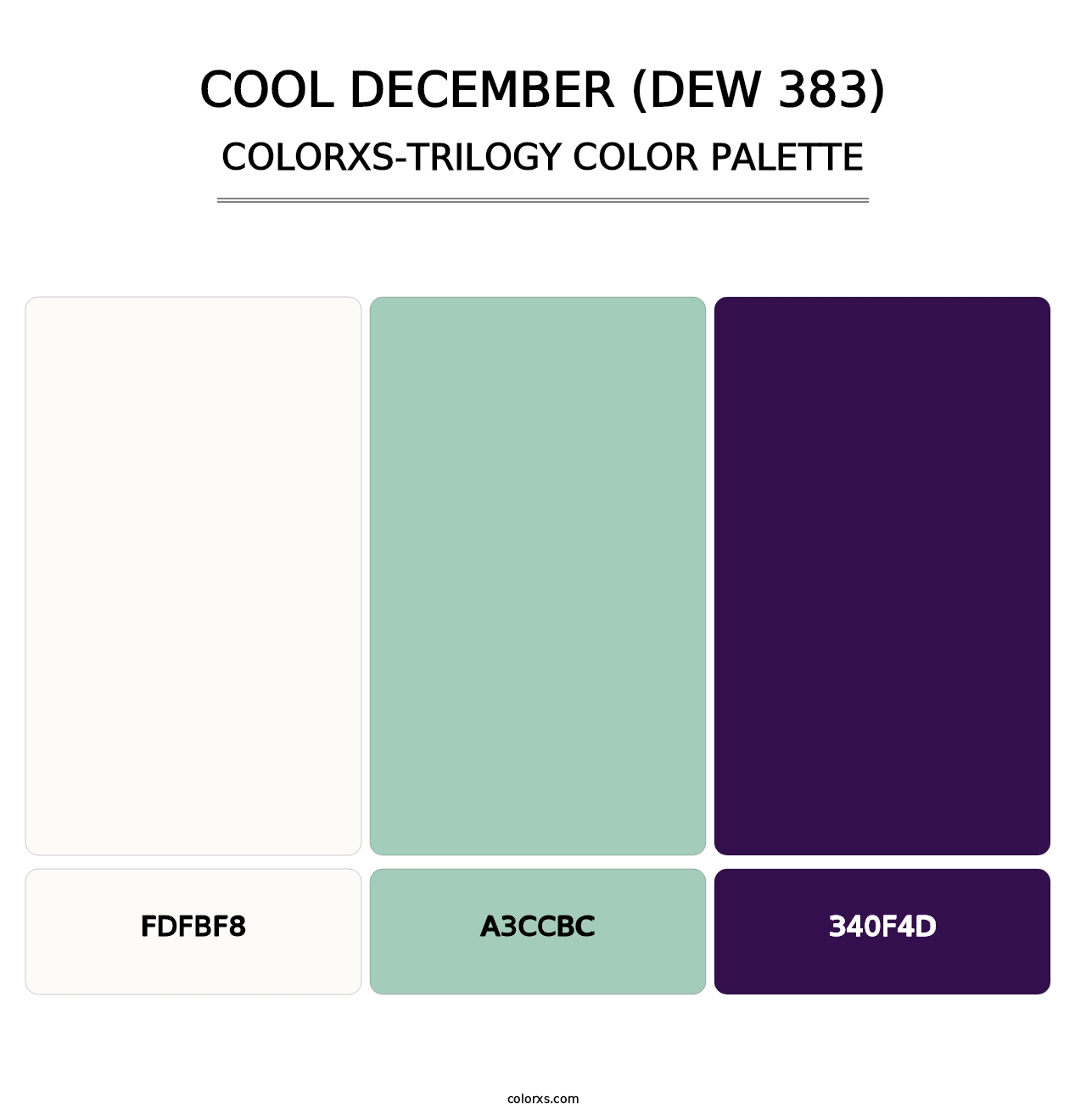 Cool December (DEW 383) - Colorxs Trilogy Palette