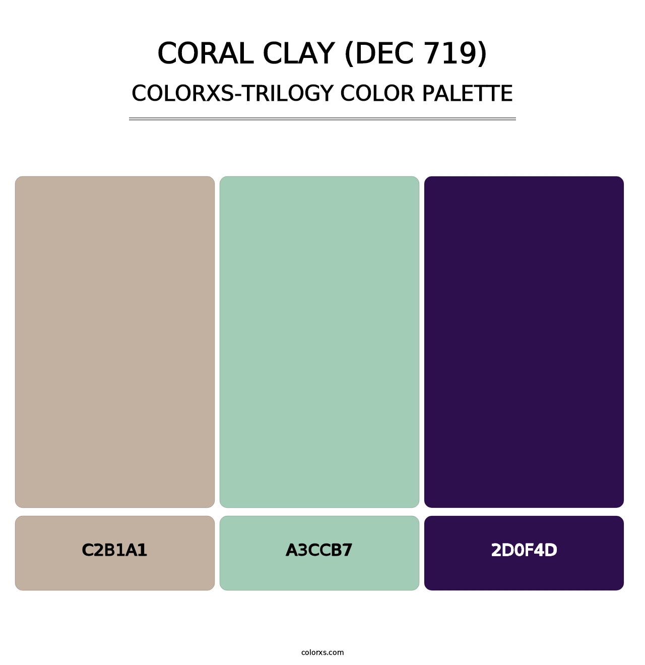 Coral Clay (DEC 719) - Colorxs Trilogy Palette