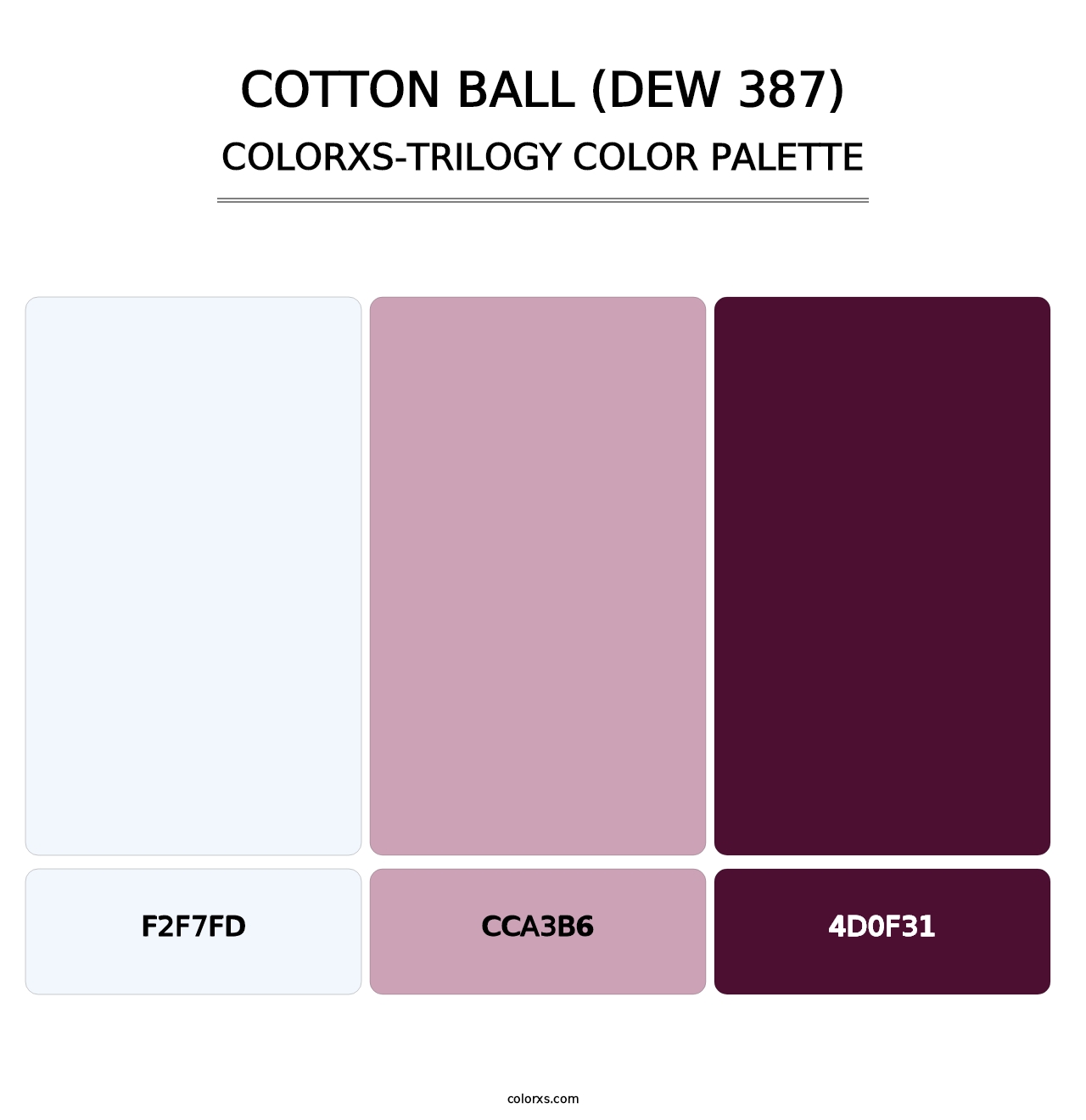 Cotton Ball (DEW 387) - Colorxs Trilogy Palette