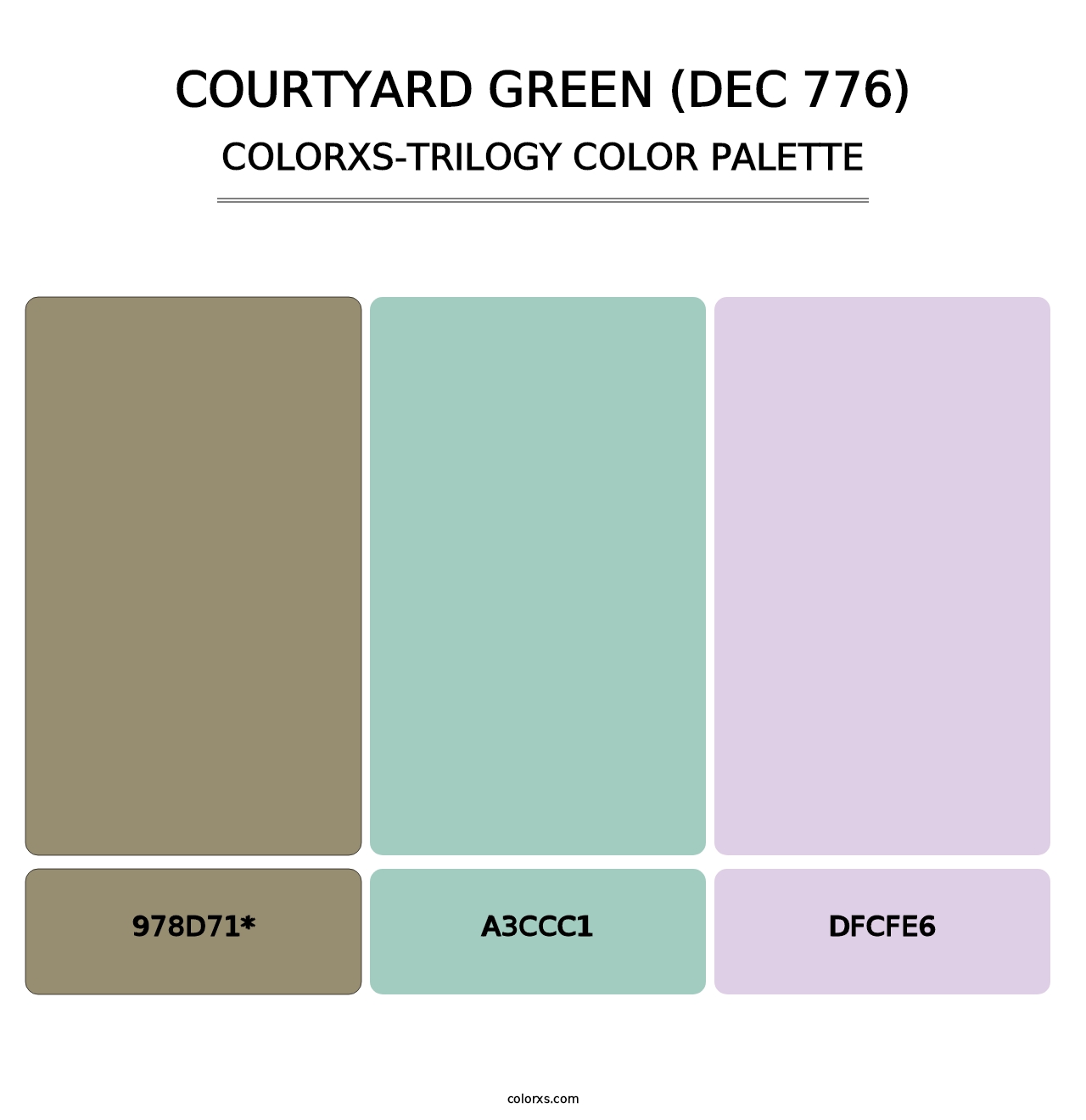 Courtyard Green (DEC 776) - Colorxs Trilogy Palette