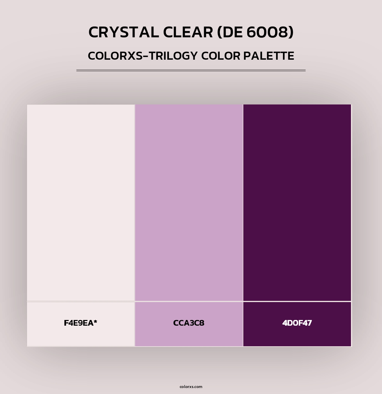 Crystal Clear (DE 6008) - Colorxs Trilogy Palette