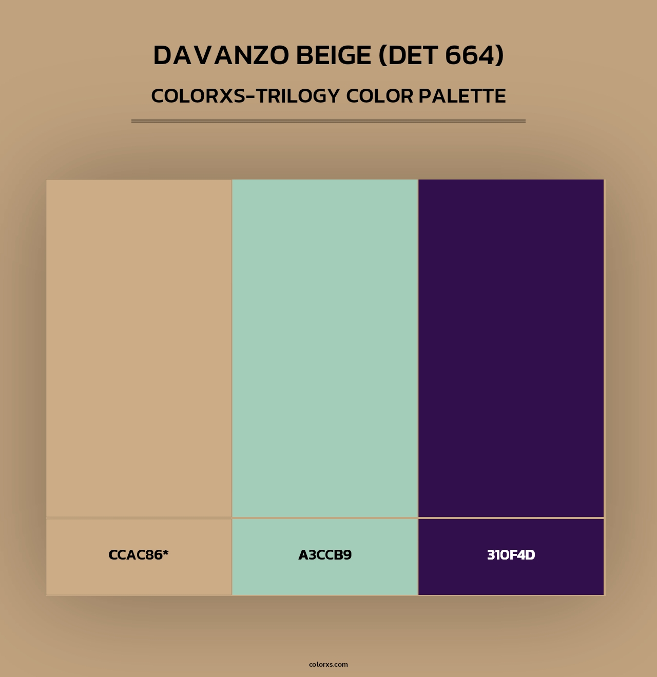 DaVanzo Beige (DET 664) - Colorxs Trilogy Palette