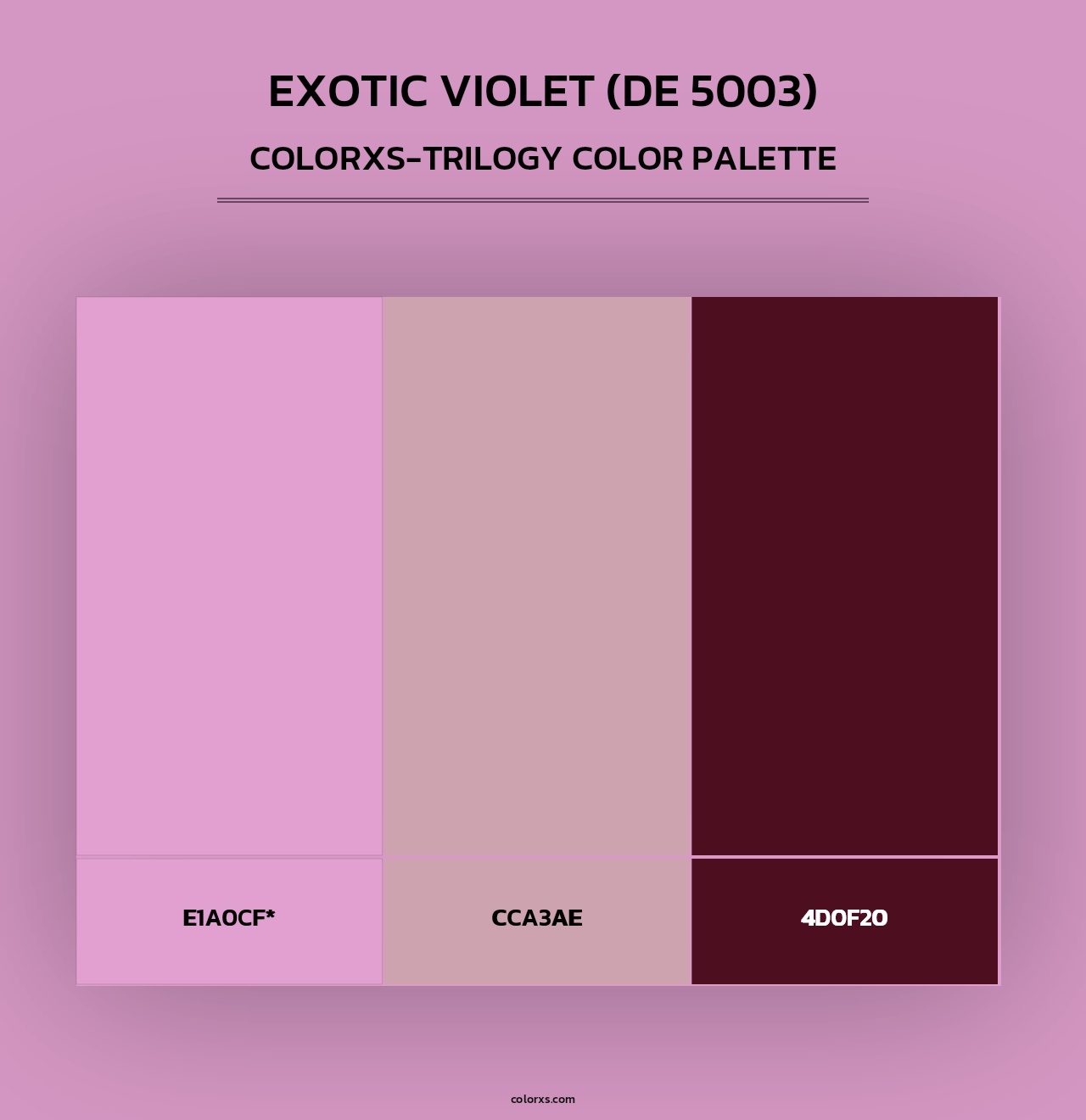 Exotic Violet (DE 5003) - Colorxs Trilogy Palette