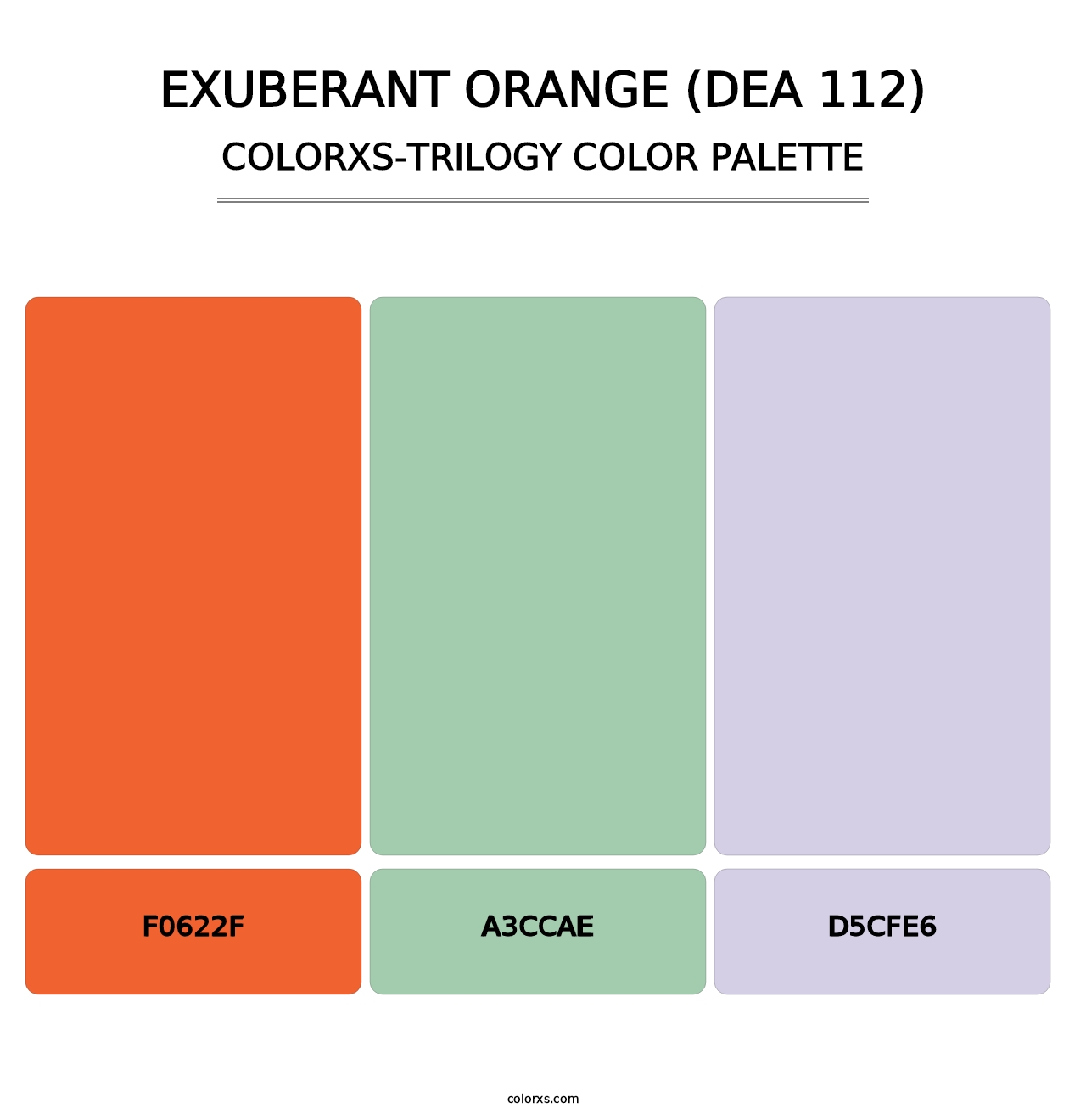 Exuberant Orange (DEA 112) - Colorxs Trilogy Palette