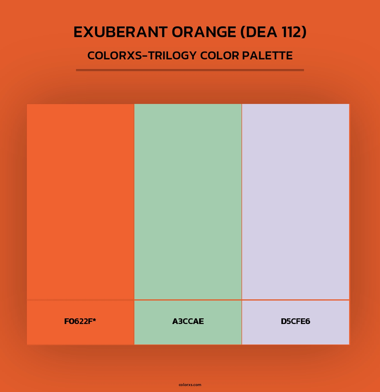 Exuberant Orange (DEA 112) - Colorxs Trilogy Palette