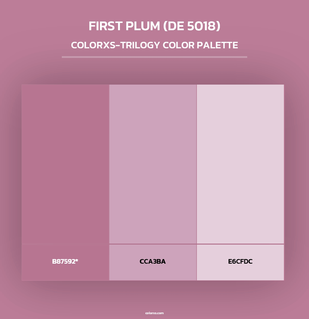 First Plum (DE 5018) - Colorxs Trilogy Palette