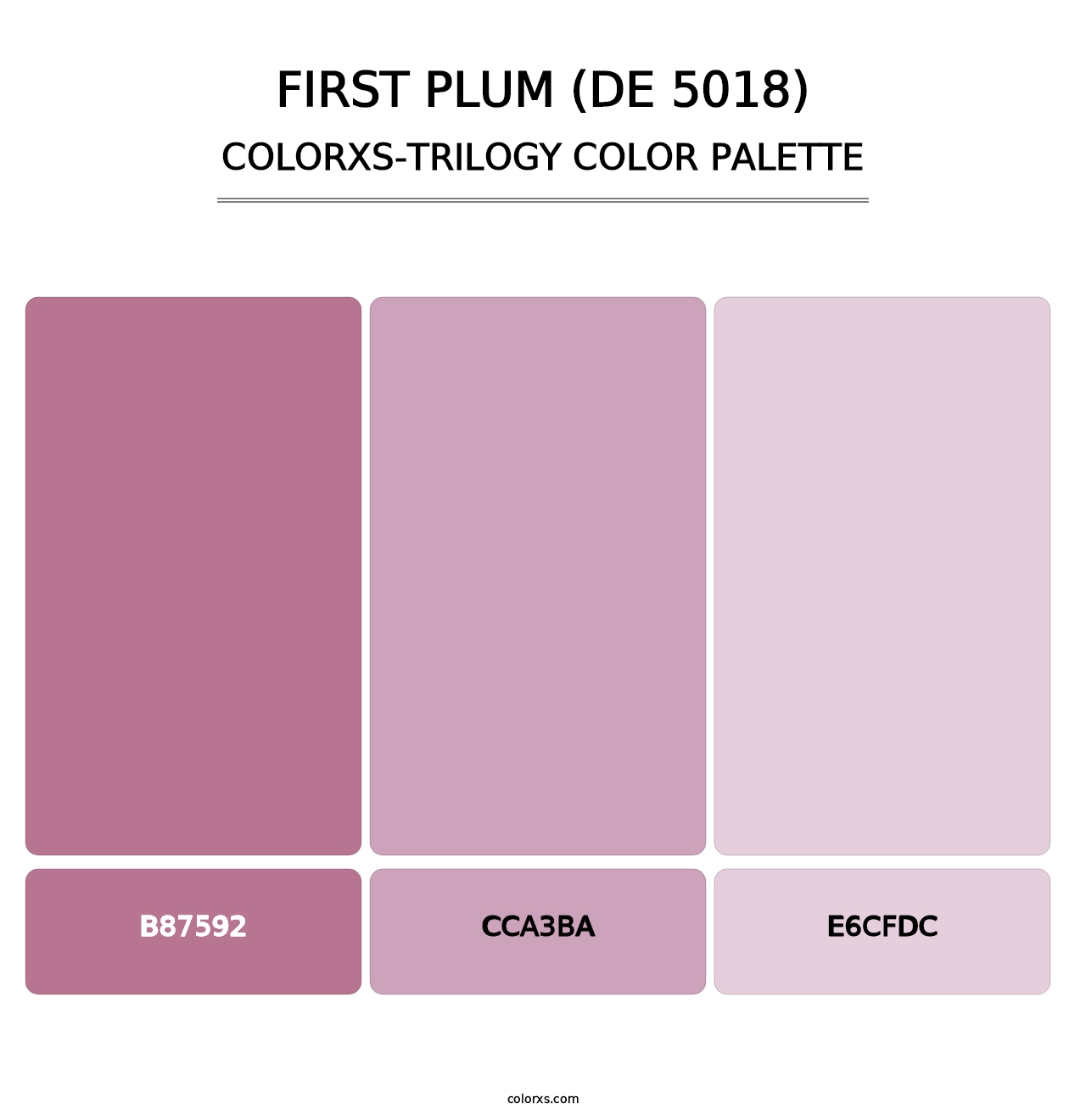 First Plum (DE 5018) - Colorxs Trilogy Palette