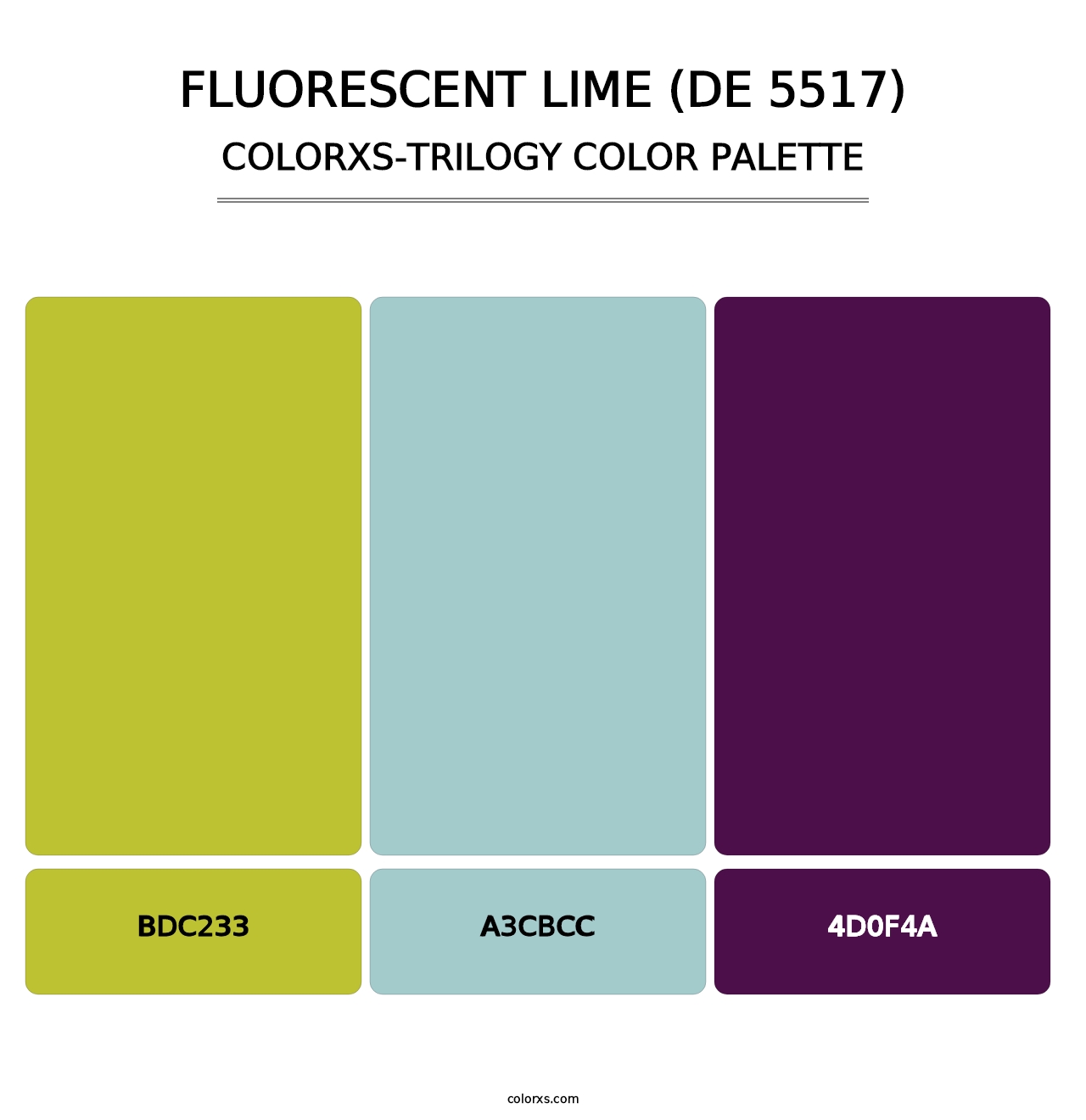 Fluorescent Lime (DE 5517) - Colorxs Trilogy Palette