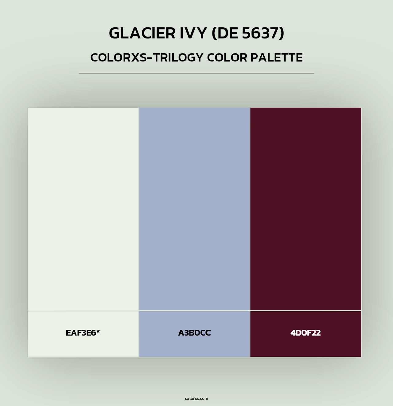 Glacier Ivy (DE 5637) - Colorxs Trilogy Palette