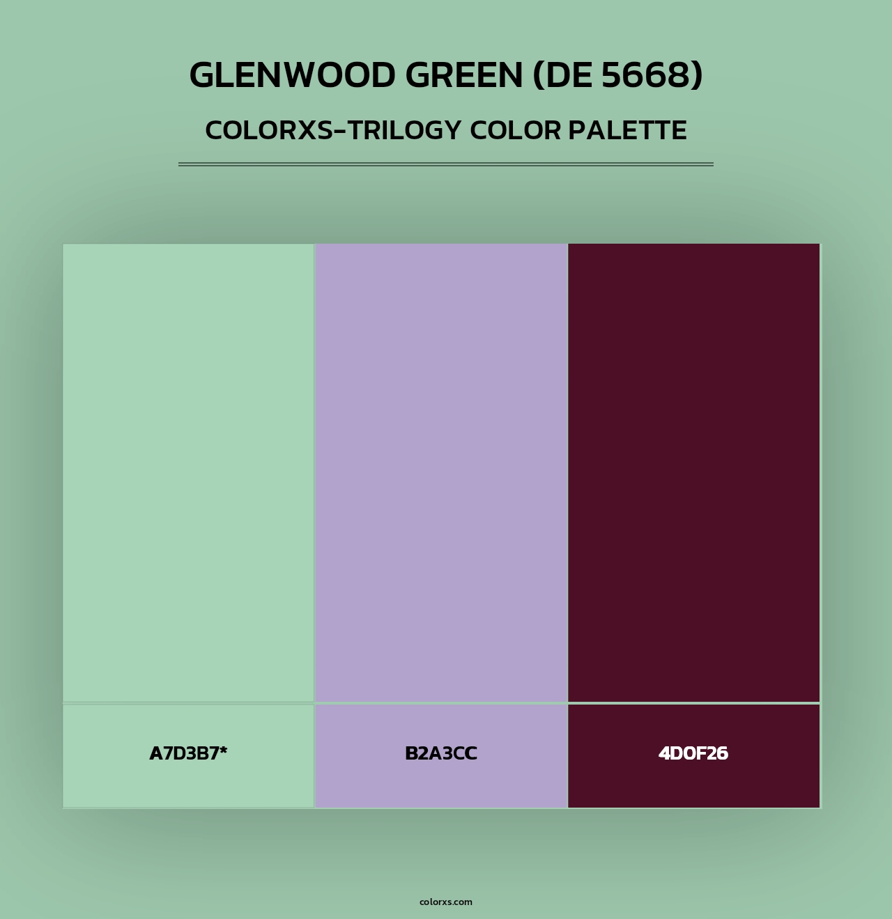Glenwood Green (DE 5668) - Colorxs Trilogy Palette