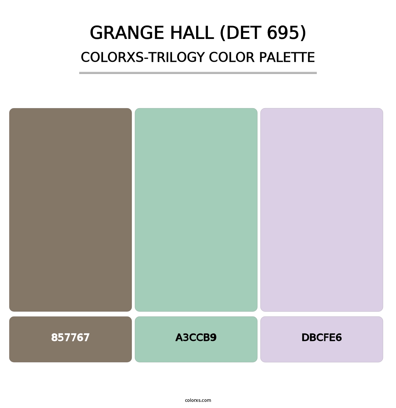 Grange Hall (DET 695) - Colorxs Trilogy Palette