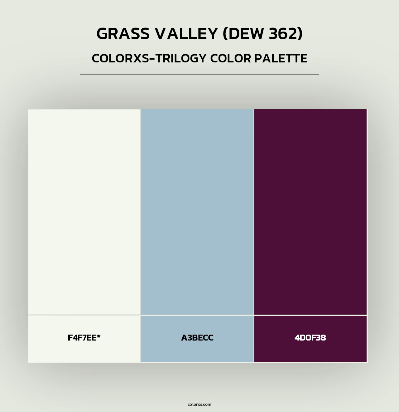Grass Valley (DEW 362) - Colorxs Trilogy Palette