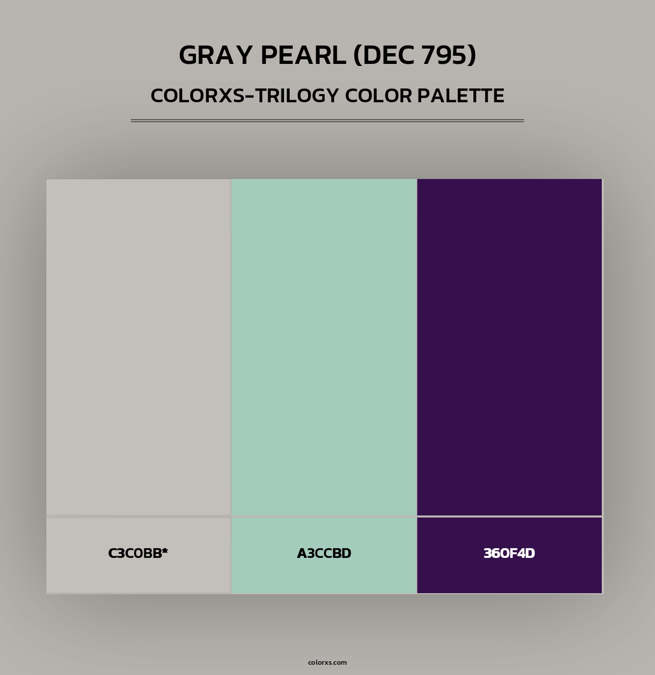 Gray Pearl (DEC 795) - Colorxs Trilogy Palette
