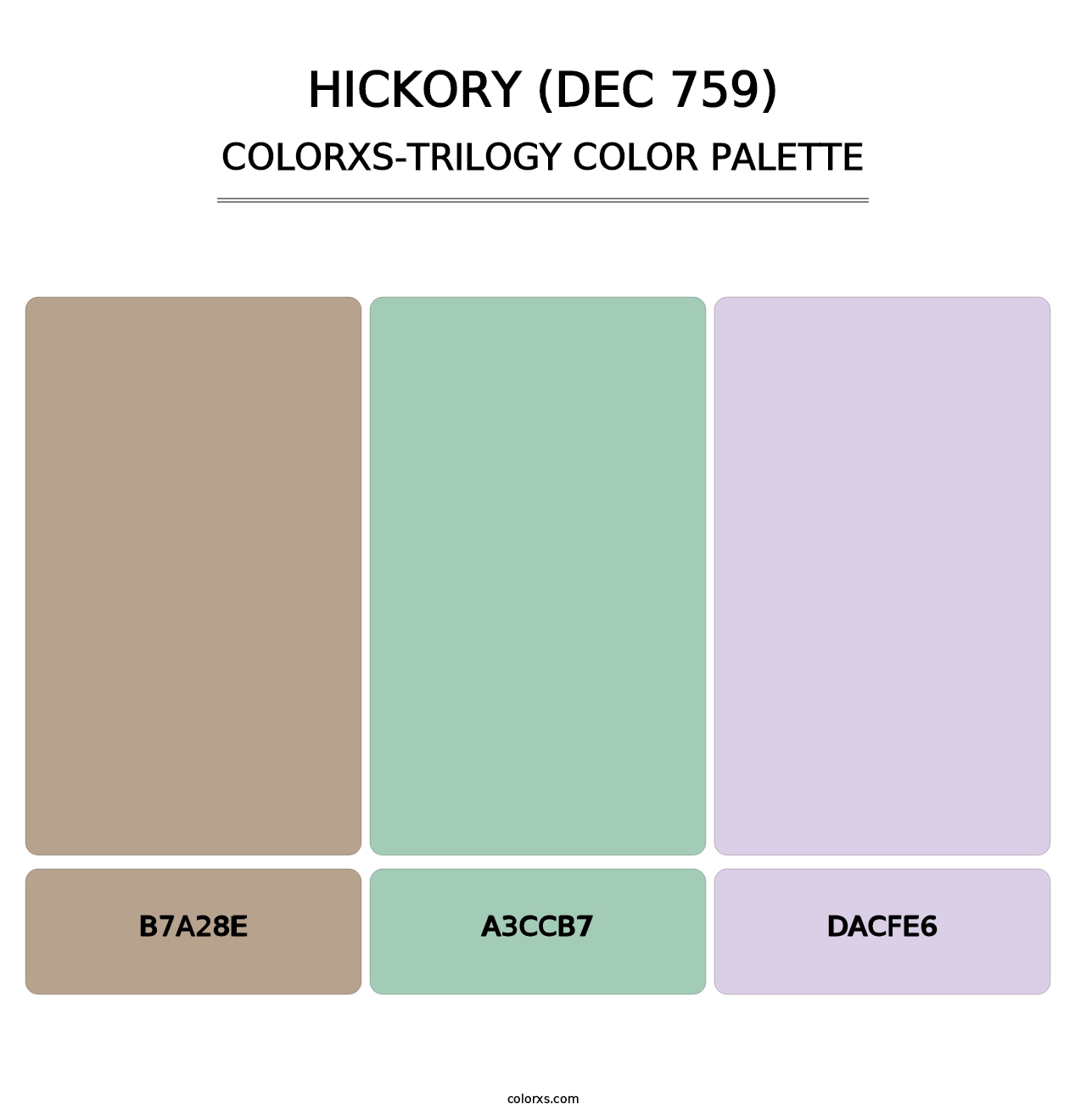 Hickory (DEC 759) - Colorxs Trilogy Palette