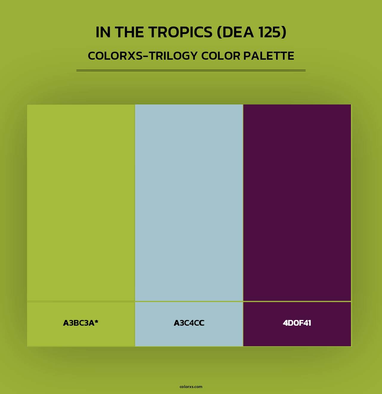 In the Tropics (DEA 125) - Colorxs Trilogy Palette
