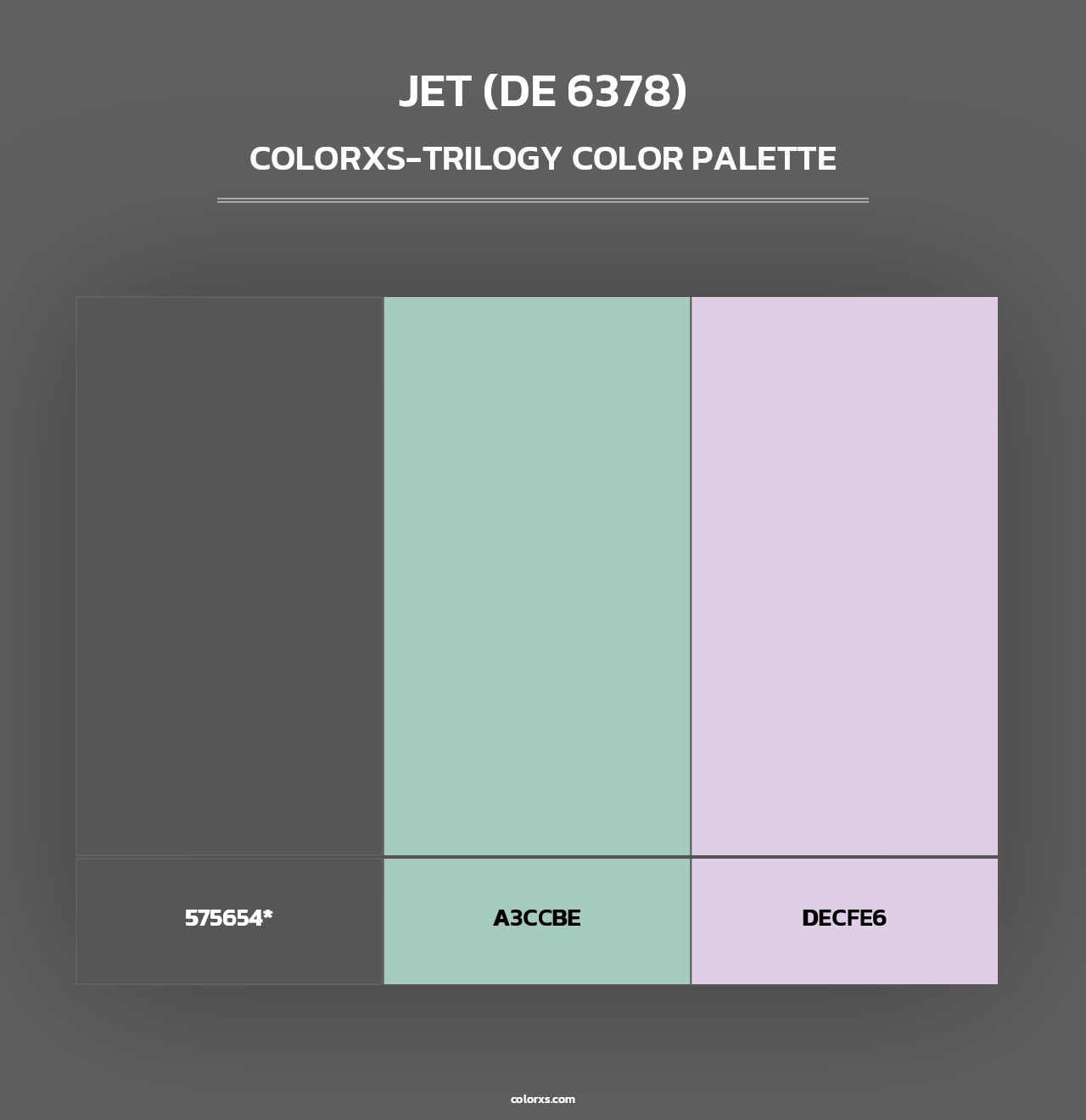 Jet (DE 6378) - Colorxs Trilogy Palette