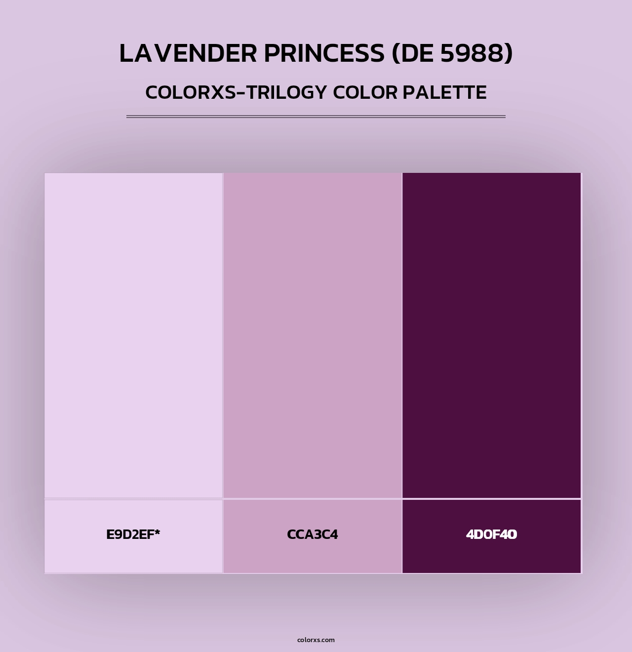 Lavender Princess (DE 5988) - Colorxs Trilogy Palette
