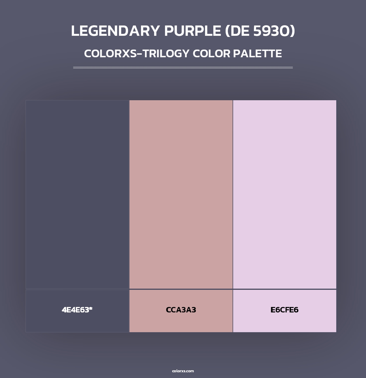 Legendary Purple (DE 5930) - Colorxs Trilogy Palette