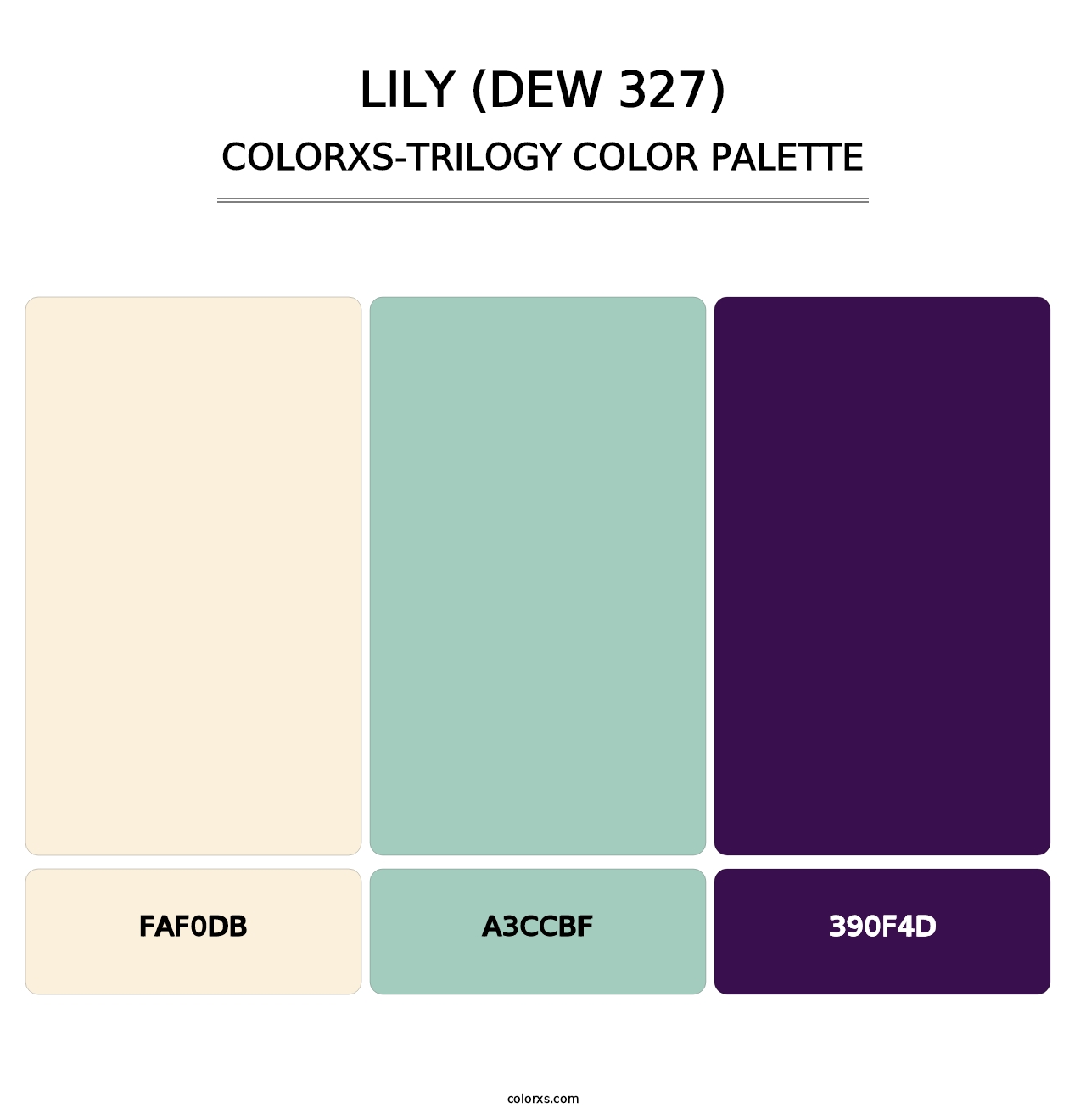 Lily (DEW 327) - Colorxs Trilogy Palette