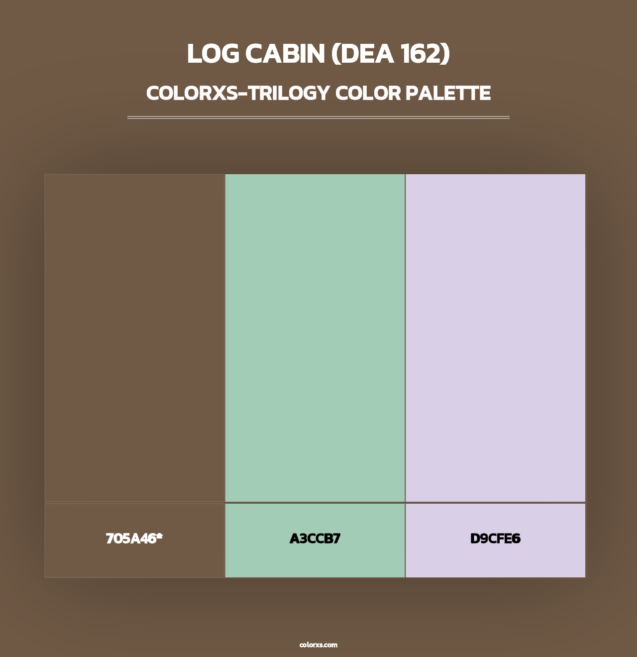 Log Cabin (DEA 162) - Colorxs Trilogy Palette