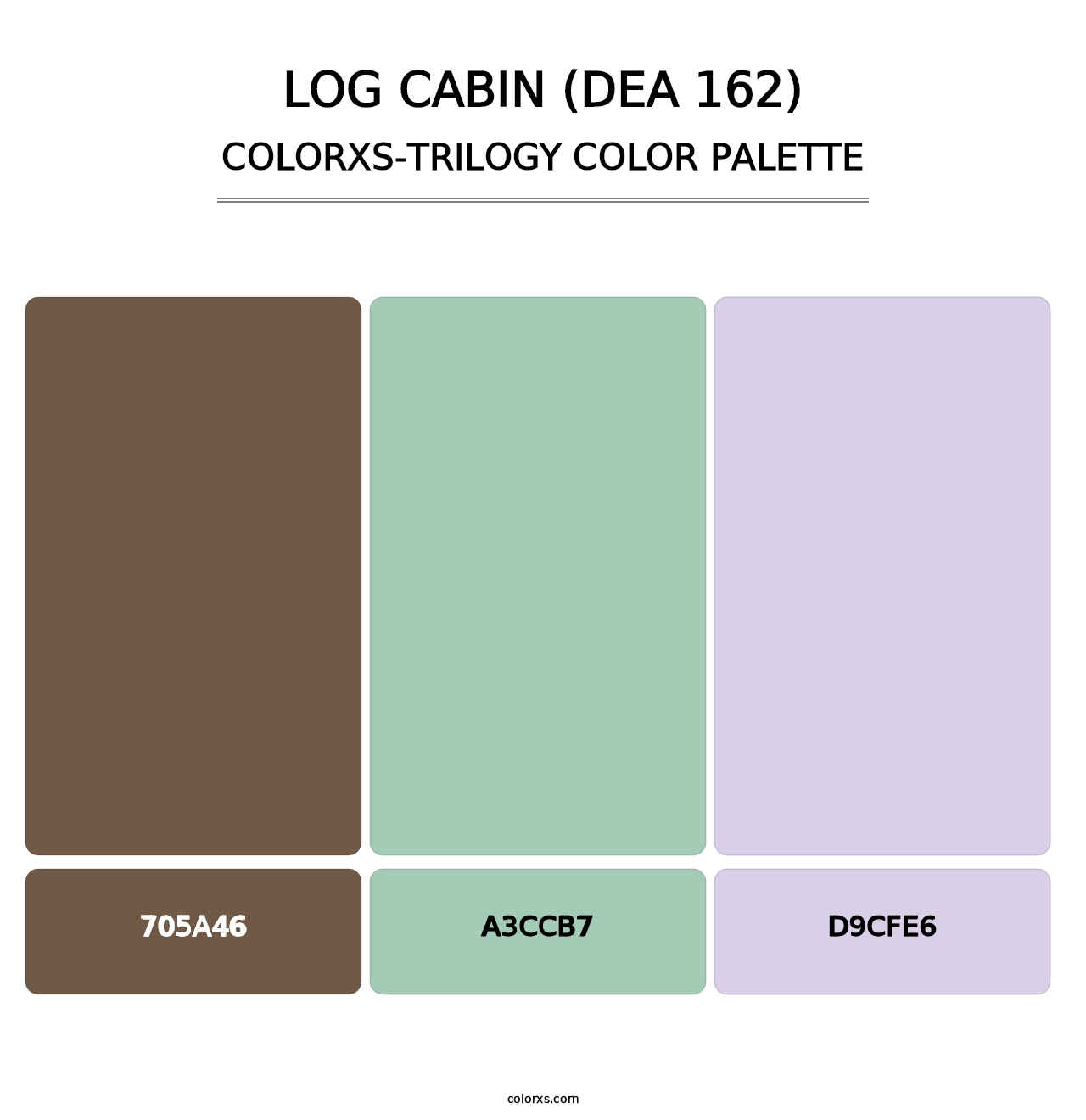 Log Cabin (DEA 162) - Colorxs Trilogy Palette