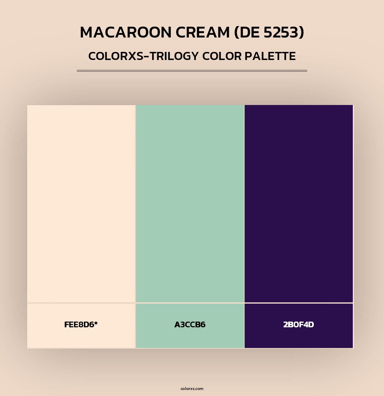 Macaroon Cream (DE 5253) - Colorxs Trilogy Palette